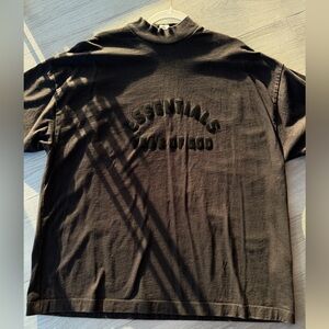 Essentials Men's Black Short Sleeve Logo Tee